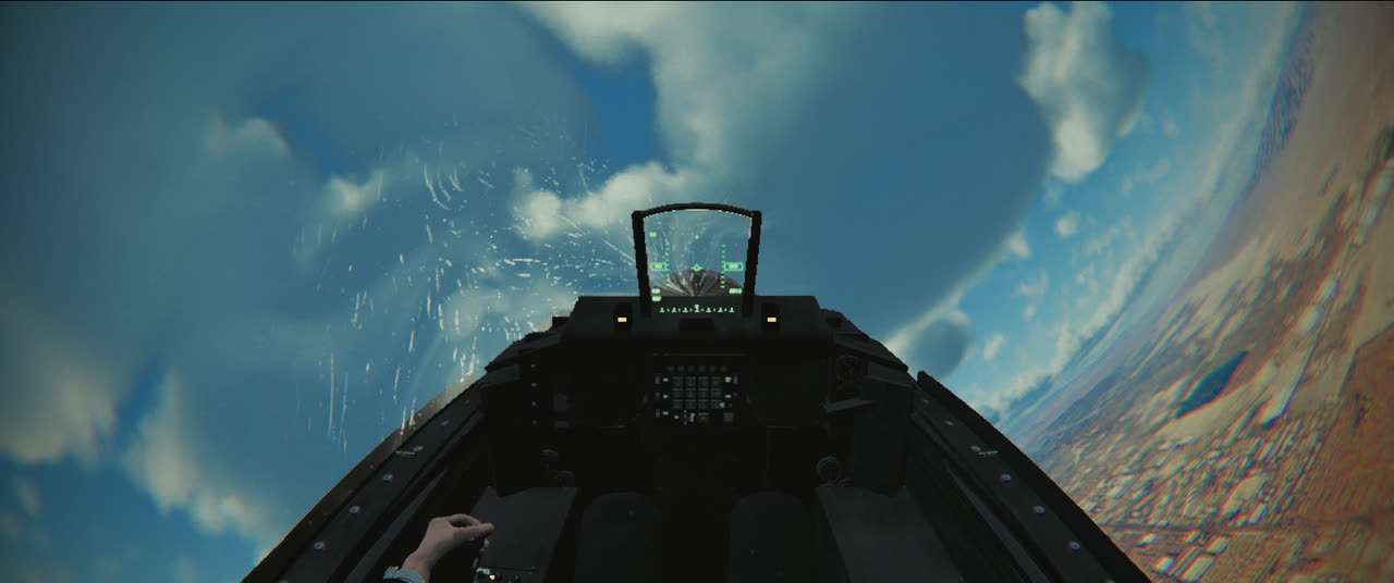 Three seconds before entering the cloud