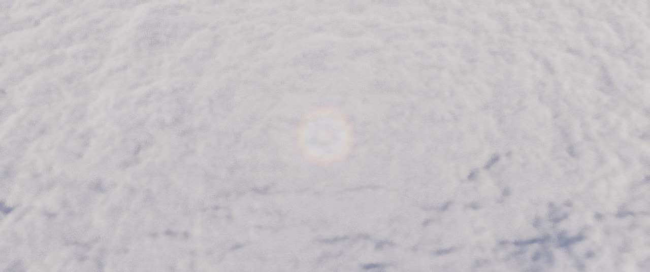The glory alone 1,500 metres above the same deck